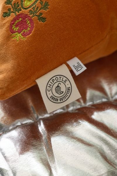 Chipotle UO Exclusive Extra Velvet Embroidered Throw Pillow