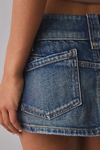 Kimchi Blue Backstage Belted Waistband Low-Rise Denim Micro Mini Skirt