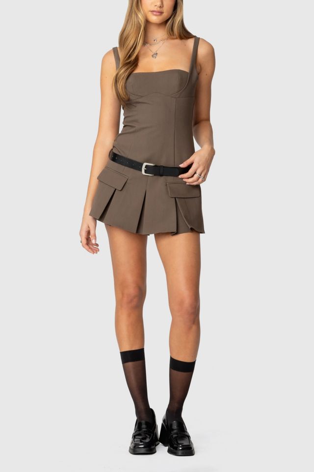 Edikted Callie Drop Waist Pleated Mini Dress #2
