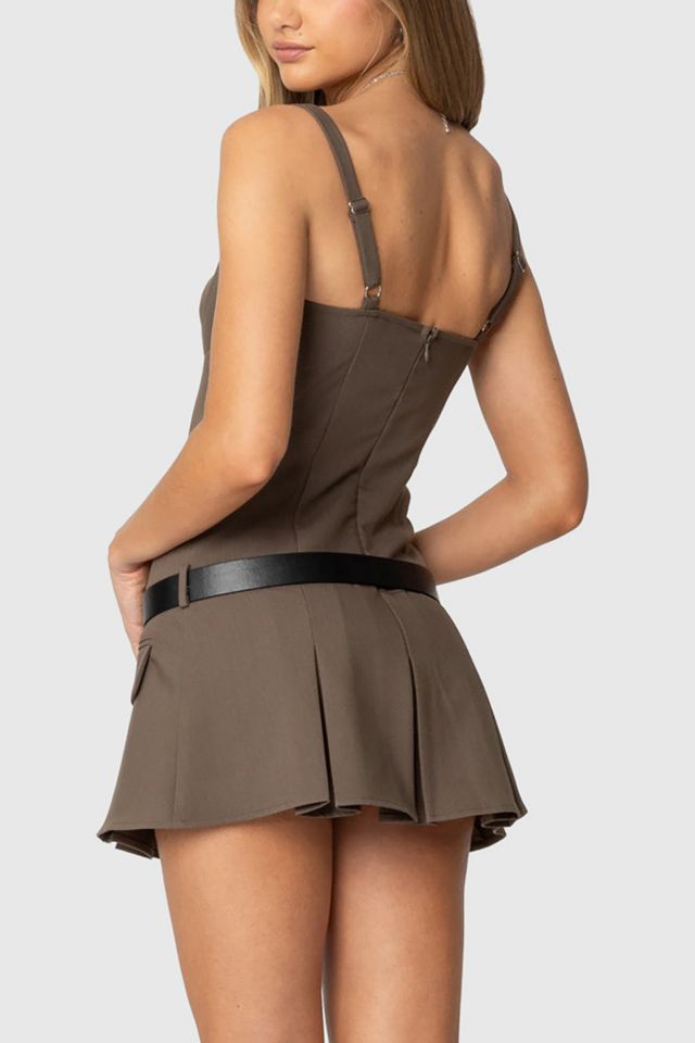 Edikted Callie Drop Waist Pleated Mini Dress #4