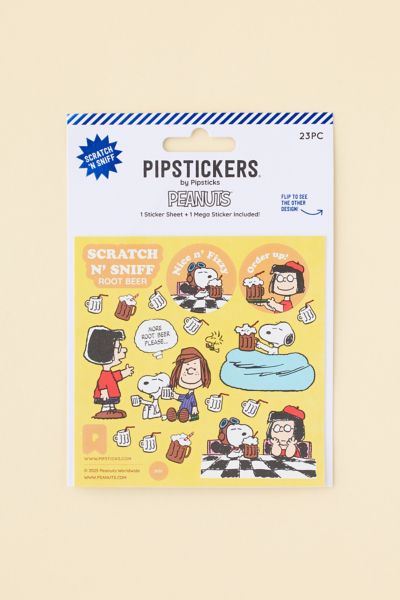 PIPSTICKS Peanuts Root Beer Scratch 'N Sniff Scented Sticker Set
