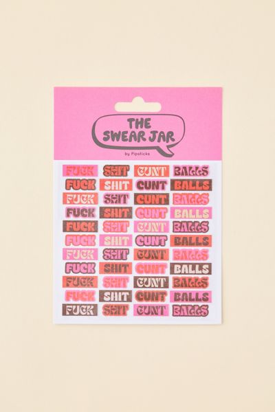 PIPSTICKS The Swear Jar Bad Day Sticker Sheet