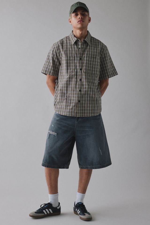 UO Checkerboard Plaid Short Sleeve Shirt #3