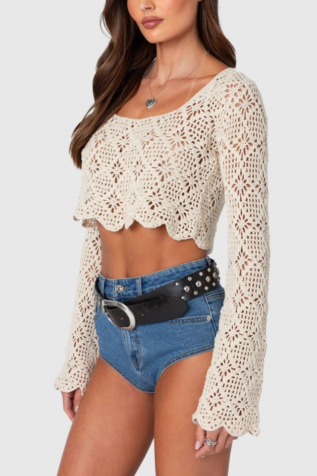 Edikted Tessie Crochet Top #3