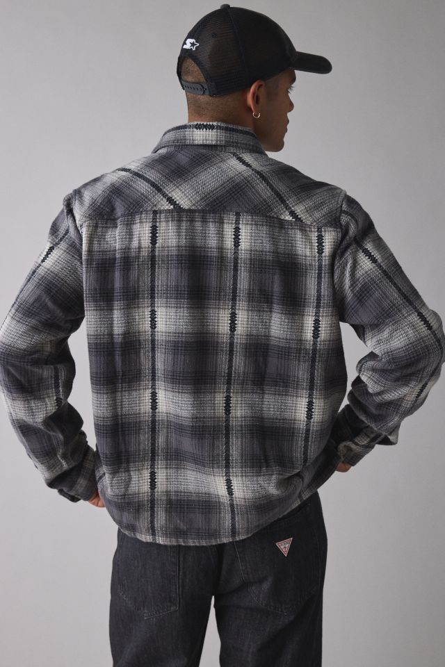 BDG Plaid Flannel Flat Hem Long Sleeve Shirt #1