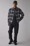 BDG Plaid Flannel Flat Hem Long Sleeve Shirt