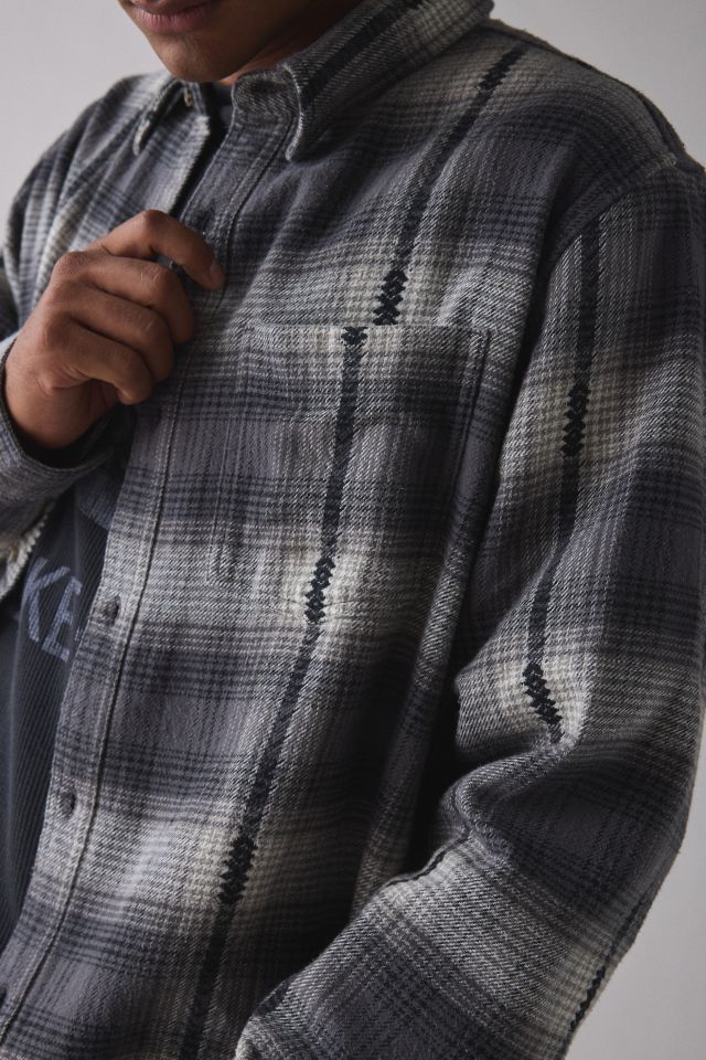 BDG Plaid Flannel Flat Hem Long Sleeve Shirt #3
