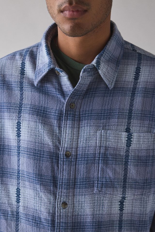 BDG Plaid Flannel Flat Hem Long Sleeve Shirt #3