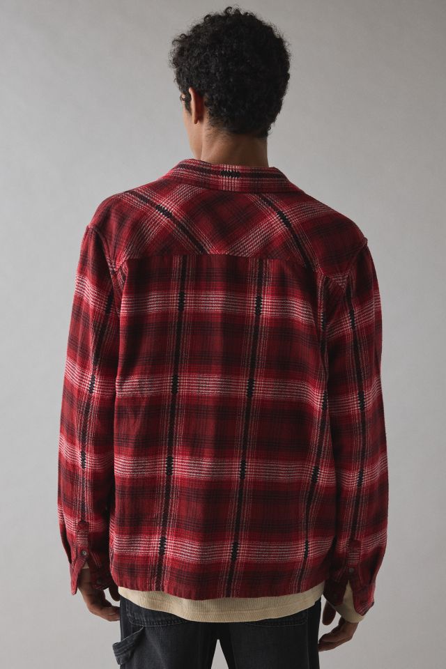 BDG Plaid Flannel Flat Hem Long Sleeve Shirt #2