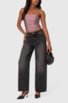 Edikted Maxeen Shiny Gathered Tube Top