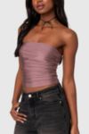 Edikted Maxeen Shiny Gathered Tube Top