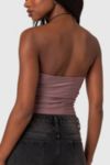 Edikted Maxeen Shiny Gathered Tube Top