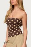 Edikted Polka Dot Built-In Bra Tube Top