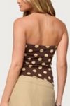 Edikted Polka Dot Built-In Bra Tube Top