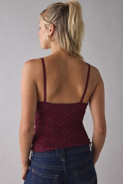 Kimchi Blue Clover Lace + Ribbon Trim Cropped Cami