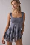 Kimchi Blue Wisteria Lace Trim Tunic Babydoll Tank Top