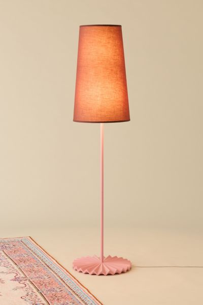 Urban Outfitters Julie Pleated Floor Lamp In Mauve At