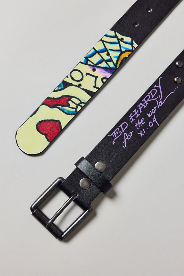 Ed Hardy Skull In Love Belt