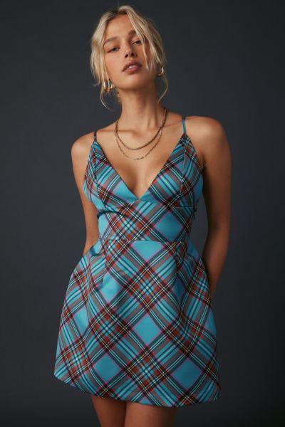 Kimchi Blue Petit Fours Fit-And-Flare Satin Mini Dress