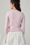 Out From Under Bec Long Sleeve Ballet Wrap Top