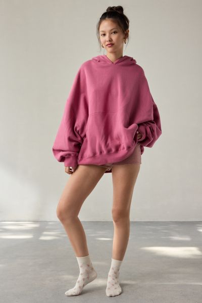 Out From Under 24 Hour Oversized Hoodie Sweatshirt In Rose, Women's At Urban Outfitters In Pink
