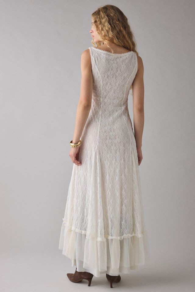 UO Like A Dream Reversible Lace Scoop Slip Maxi Dress #2