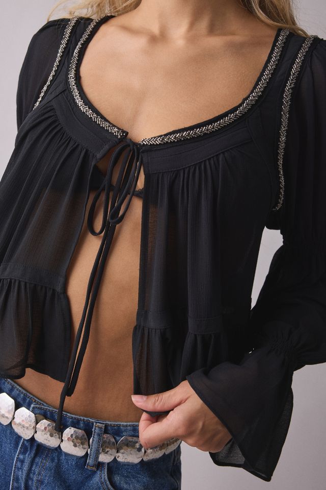 Kimchi Blue Kit Prairie Long Sleeve Babydoll Top #1