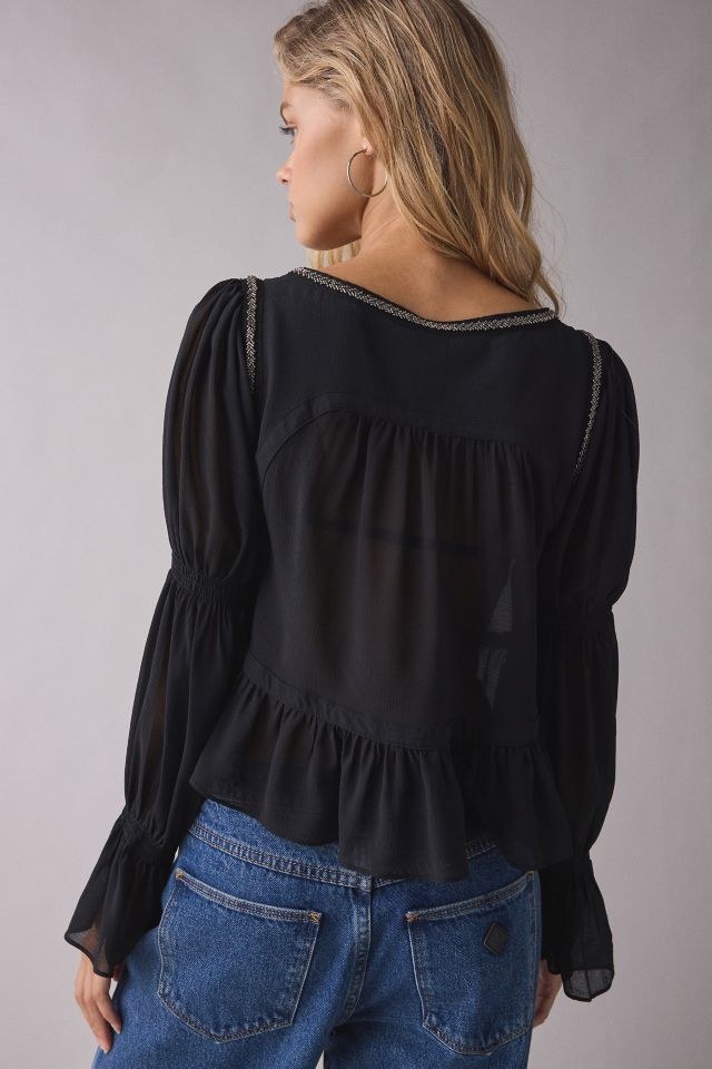 Kimchi Blue Kit Prairie Long Sleeve Babydoll Top #2