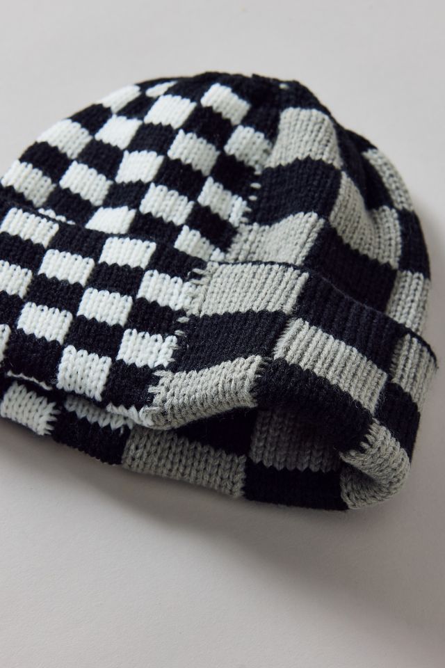 Tuque à revers à carreaux mélangés #2