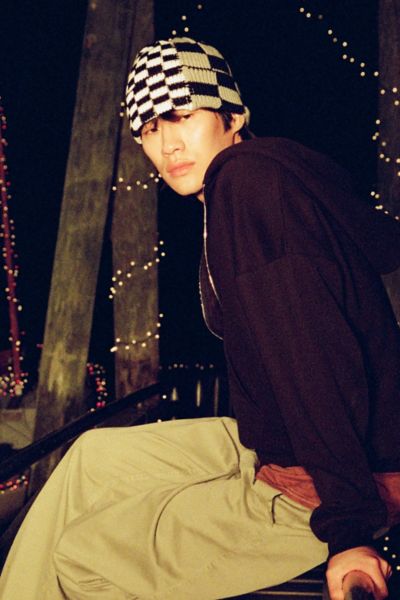 Check Mix Cuff Beanie