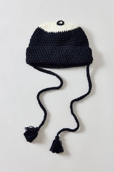 Urban Outfitters 8 Ball Tassel Beanie In Black, Men's At  In Black