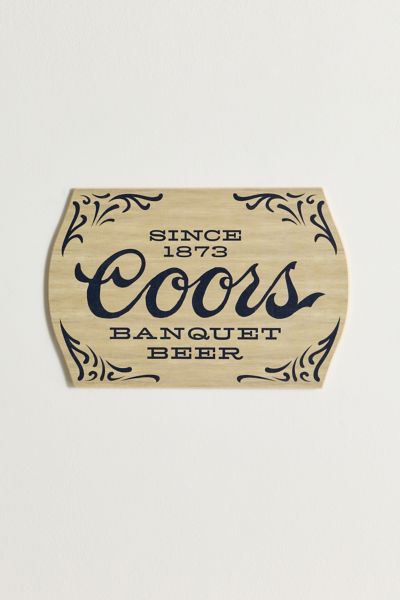 Urban Outfitters Coors Banquet Beer Wood Wall Hanging In Coors At  In Neutral
