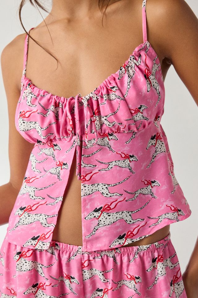 Out From Under Goodnight Kiss Flayway Cami + Micro Short Satin Pajama Set #2
