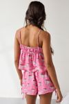 Out From Under Goodnight Kiss Flayway Cami + Micro Short Satin Pajama Set