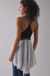 Out From Under Cassandra Sheer Lace + Mesh Hanky Hem Slip