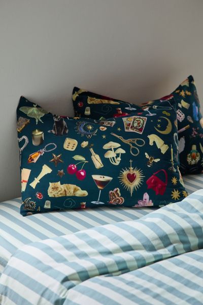 Urban Outfitters Charmed Icon Sham Set In Pine At  In Green