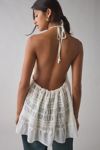 Kimchi Blue Edith Ruffle Babydoll Tunic Halter Top