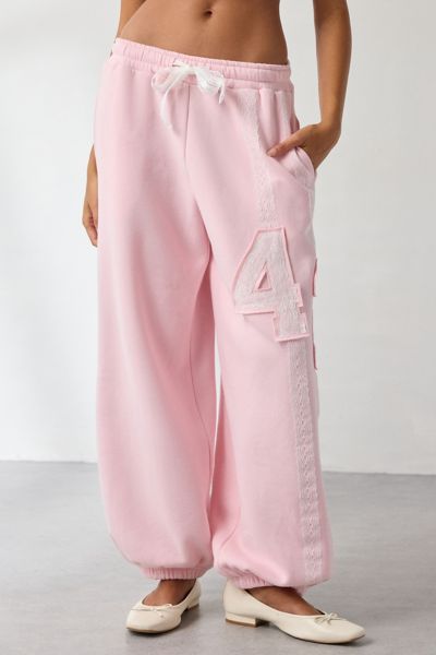 Pantalon de jogging à rayures en dentelle Brenda Out From Under