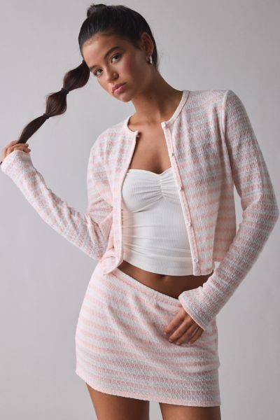 ReMADE By UO Remnants Striped Knit Cardigan Product Page