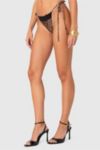 Edikted Lacey Leopard String Bikini Bottom