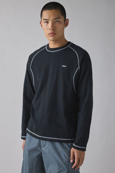 OBEY Aaron Contrast Stitch Long Sleeve Tee