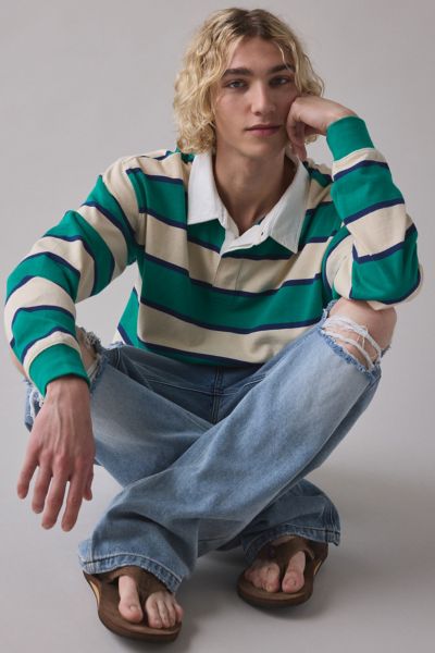 【BAON】25SS★ [BAONHAUS] Minets Over Color Collar Rugby T Men's Polo Shirts | Knit Polos + Rugby Shirts | Urban Outfitters