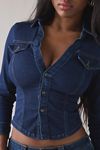 BDG Polly Denim Slim Long Sleeve Button-Up Shirt