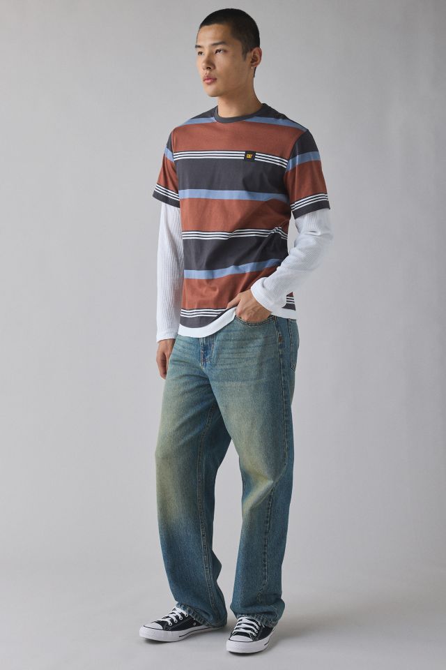 CAT Stripe Pattern Twofer Long Sleeve Tee #2