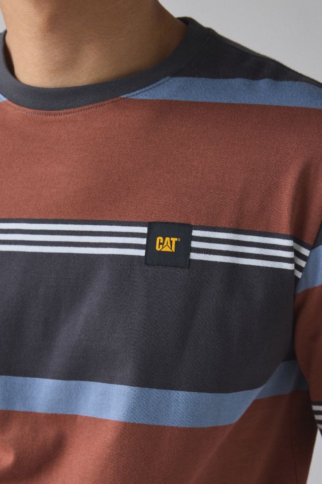 CAT Stripe Pattern Twofer Long Sleeve Tee #3