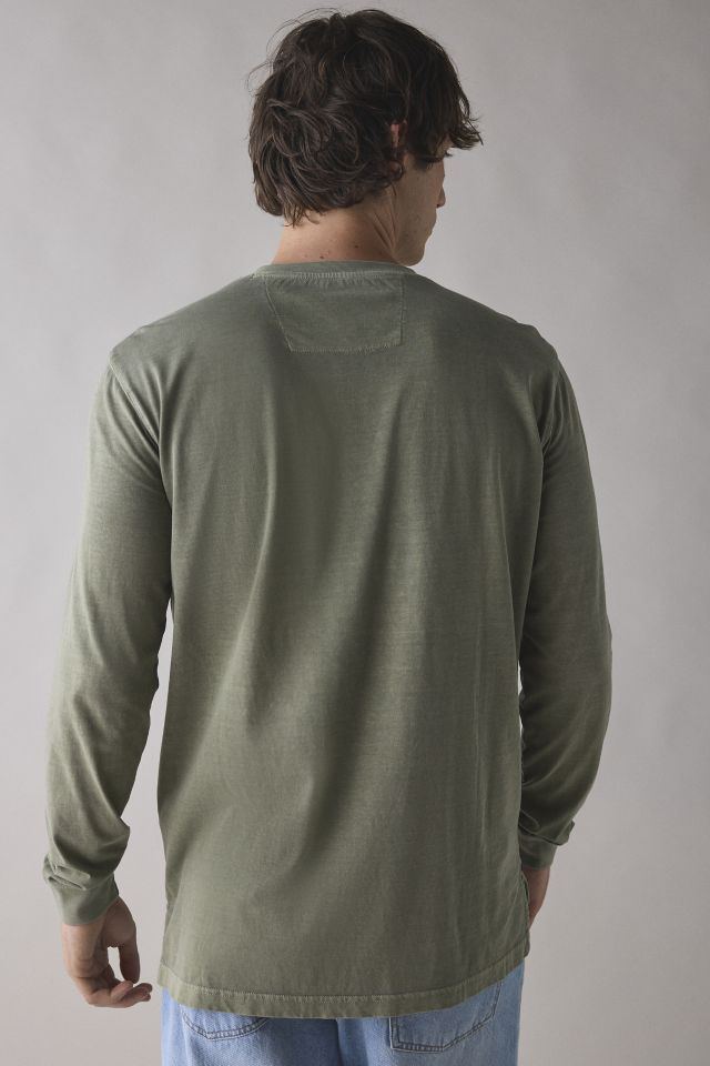 CAT Pigment Dye Henley Long Sleeve Tee #1