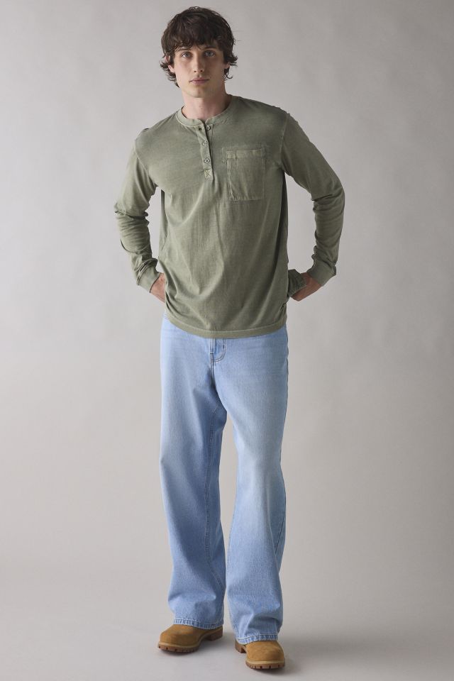 CAT Pigment Dye Henley Long Sleeve Tee #2