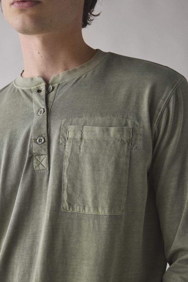 CAT Pigment Dye Henley Long Sleeve Tee #3