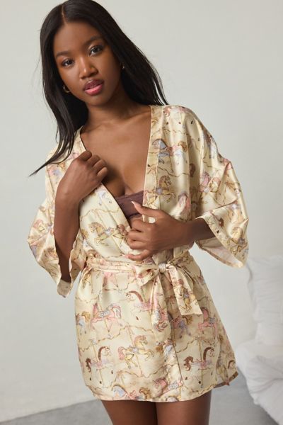 Out From Under Goodnight Kiss Satin Wrap Robe