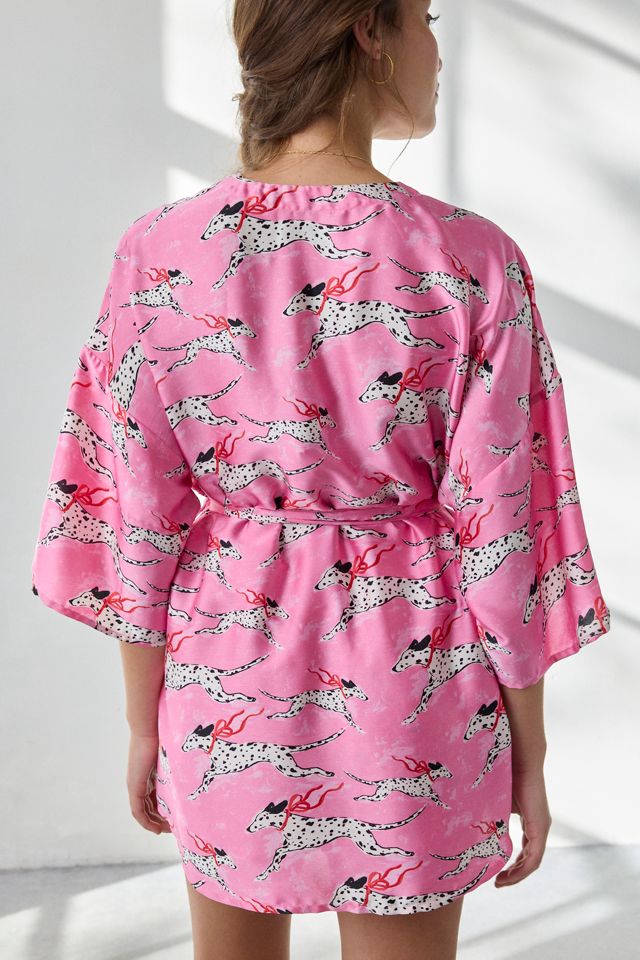 Out From Under Goodnight Kiss Satin Wrap Robe #3